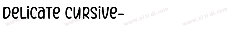 Delicate Cursive字体转换